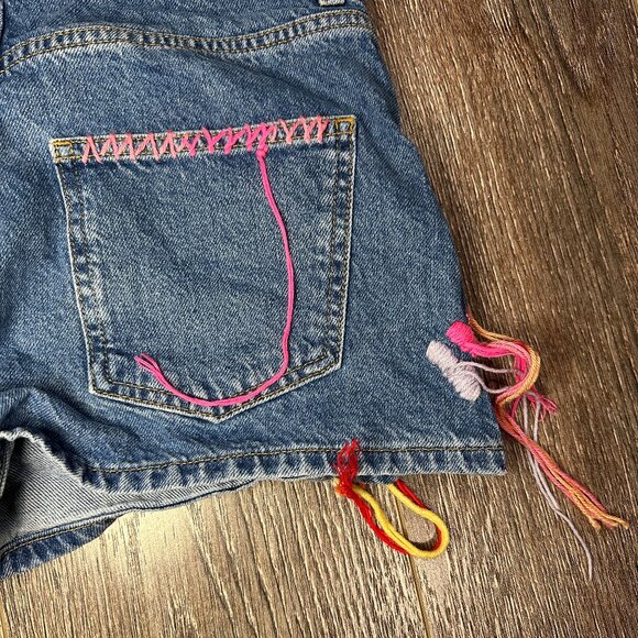 Farm Rio Women’s Embroidered Denim Shorts – Size Small - Picture 10 of 10